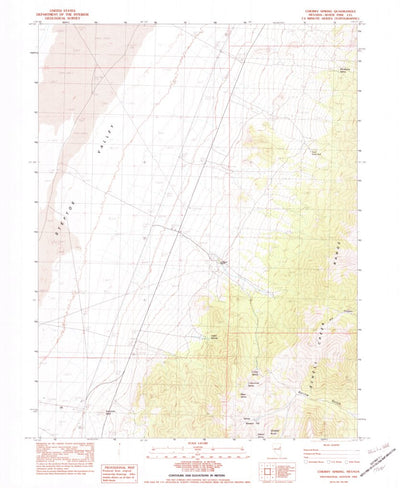 United States Geological Survey Cherry Spring, NV (1982, 24000-Scale) digital map