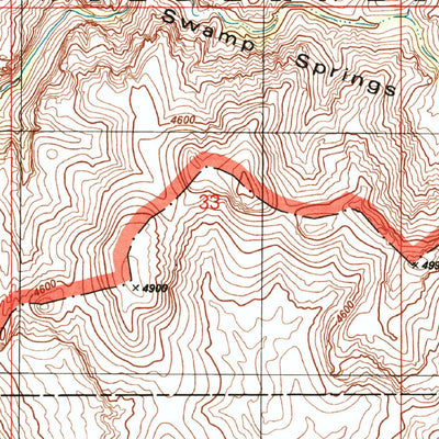 United States Geological Survey Cherry Spring Peak, AZ (1996, 24000-Scale) digital map