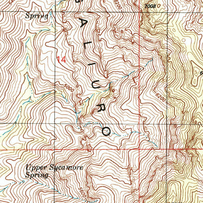 United States Geological Survey Cherry Spring Peak, AZ (1996, 24000-Scale) digital map
