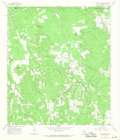 United States Geological Survey Cherry Spring, TX (1967, 24000-Scale) digital map