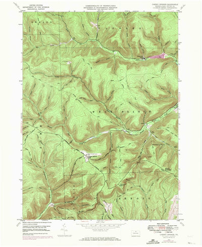 United States Geological Survey Cherry Springs, PA (1947, 24000-Scale) digital map