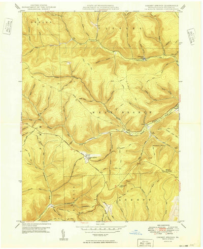 United States Geological Survey Cherry Springs, PA (1949, 24000-Scale) digital map