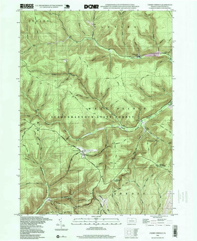 United States Geological Survey Cherry Springs, PA (1994, 24000-Scale) digital map