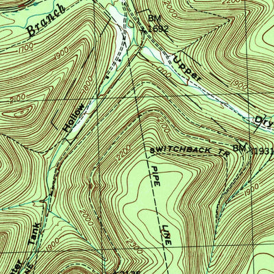United States Geological Survey Cherry Springs, PA (1994, 24000-Scale) digital map