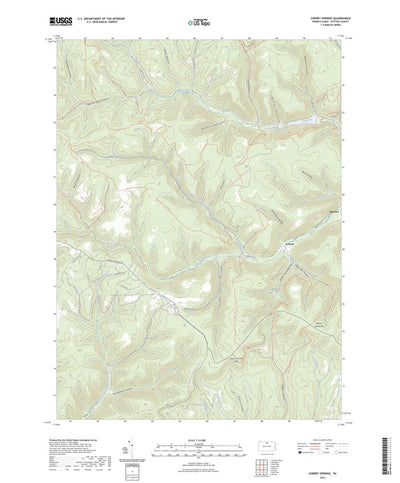 United States Geological Survey Cherry Springs, PA (2023, 24000-Scale) digital map