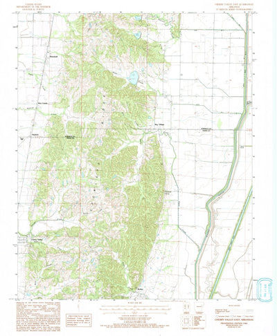 United States Geological Survey Cherry Valley East, AR (1984, 24000-Scale) digital map