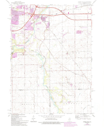 United States Geological Survey Cherry Valley, IL (1968, 24000-Scale) digital map