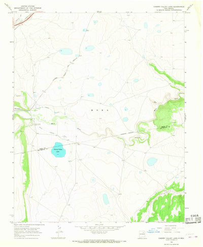 United States Geological Survey Cherry Valley Lake, NM (1966, 24000-Scale) digital map