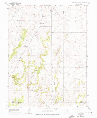 United States Geological Survey Cherry Valley School, CO (1954, 24000-Scale) digital map
