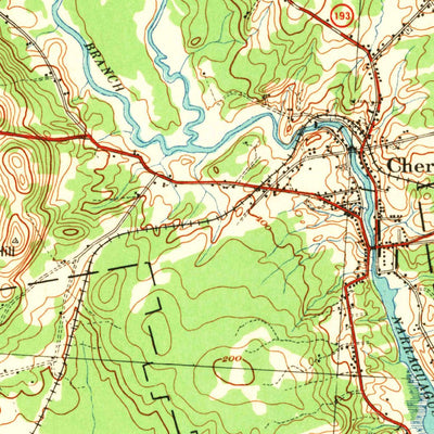United States Geological Survey Cherryfield, ME (1942, 62500-Scale) digital map