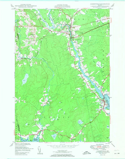 United States Geological Survey Cherryfield, ME (1950, 24000-Scale) digital map