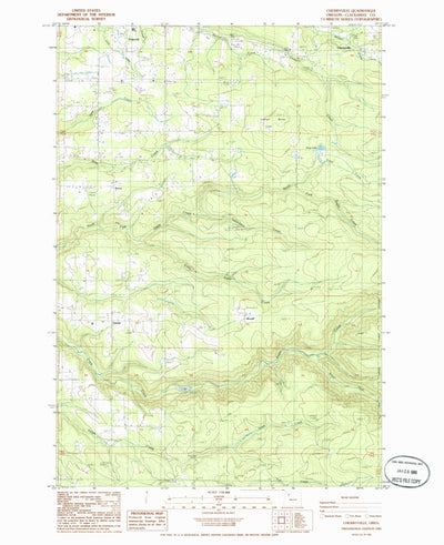 United States Geological Survey Cherryville, OR (1985, 24000-Scale) digital map