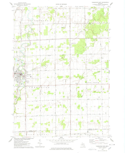 United States Geological Survey Chesaning East, MI (1975, 24000-Scale) digital map