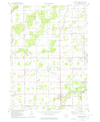 United States Geological Survey Chesaning West, MI (1974, 24000-Scale) digital map