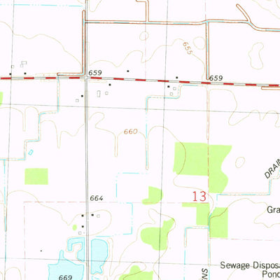 United States Geological Survey Chesaning West, MI (1974, 24000-Scale) digital map