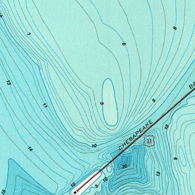United States Geological Survey Chesapeake Channel, VA (1971, 24000-Scale) digital map