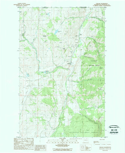 United States Geological Survey Chesaw, WA (1988, 24000-Scale) digital map