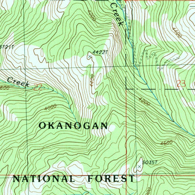 United States Geological Survey Chesaw, WA (1988, 24000-Scale) digital map