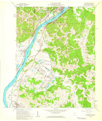 United States Geological Survey Cheshire, OH-WV (1958, 24000-Scale) digital map