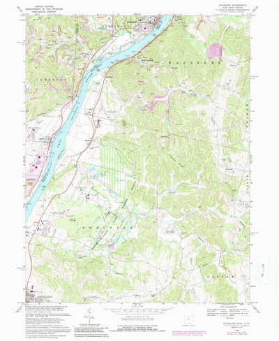 United States Geological Survey Cheshire, OH-WV (1968, 24000-Scale) digital map
