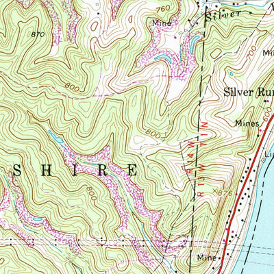 United States Geological Survey Cheshire, OH-WV (1968, 24000-Scale) digital map