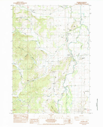 United States Geological Survey Cheshire, OR (1984, 24000-Scale) digital map