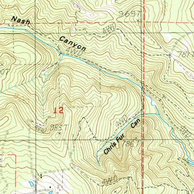 United States Geological Survey Cheshire, OR (1984, 24000-Scale) digital map