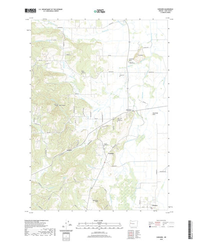United States Geological Survey Cheshire, OR (2020, 24000-Scale) digital map