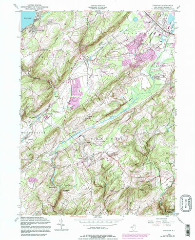 United States Geological Survey Chester, NJ (1954, 24000-Scale) digital map