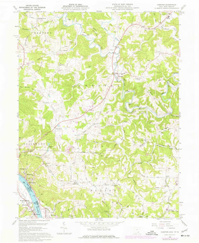 United States Geological Survey Chester, OH-WV (1960, 24000-Scale) digital map