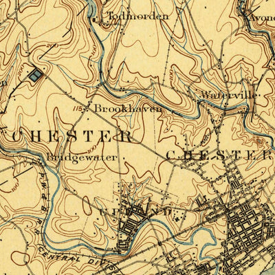 United States Geological Survey Chester, PA-NJ-DE (1896, 62500-Scale) digital map