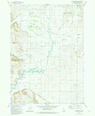 United States Geological Survey Chesterfield, ID (1981, 24000-Scale) digital map