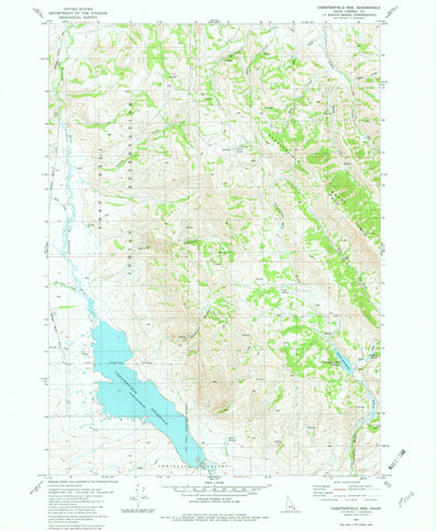 United States Geological Survey Chesterfield Reservoir, ID (1981, 24000-Scale) digital map