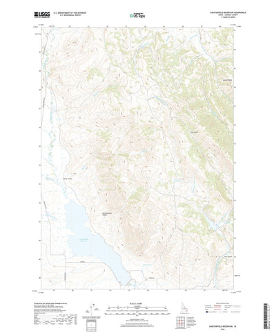 United States Geological Survey Chesterfield Reservoir, ID (2020, 24000-Scale) digital map