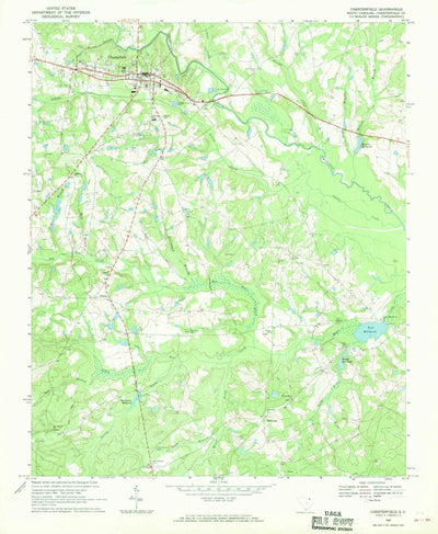 United States Geological Survey Chesterfield, SC (1968, 24000-Scale) digital map
