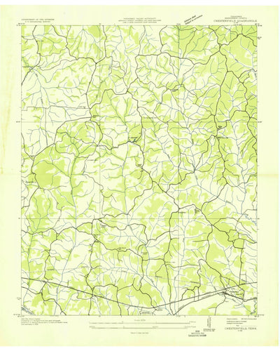 United States Geological Survey Chesterfield, TN (1936, 24000-Scale) digital map