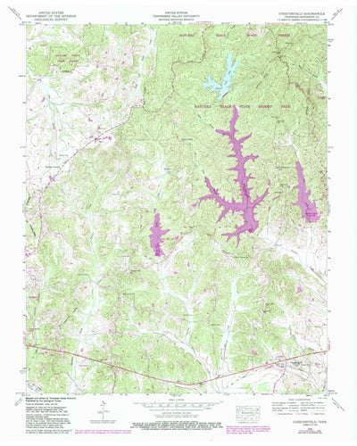 United States Geological Survey Chesterfield, TN (1950, 24000-Scale) digital map