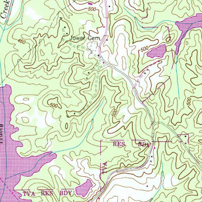 United States Geological Survey Chesterfield, TN (1950, 24000-Scale) digital map