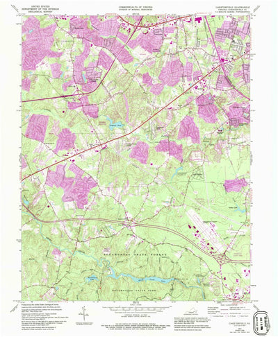 United States Geological Survey Chesterfield, VA (1963, 24000-Scale) digital map