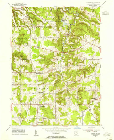United States Geological Survey Chesterland, OH (1953, 24000-Scale) digital map