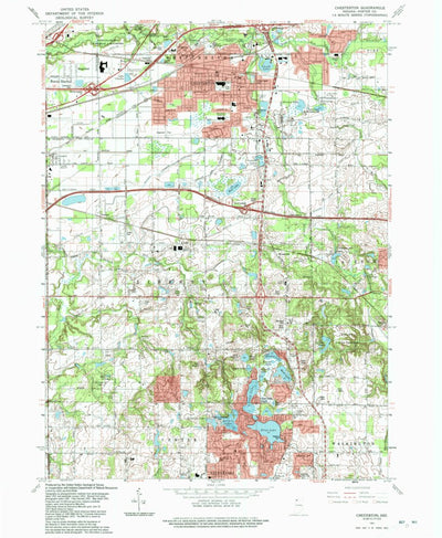 United States Geological Survey Chesterton, IN (1991, 24000-Scale) digital map