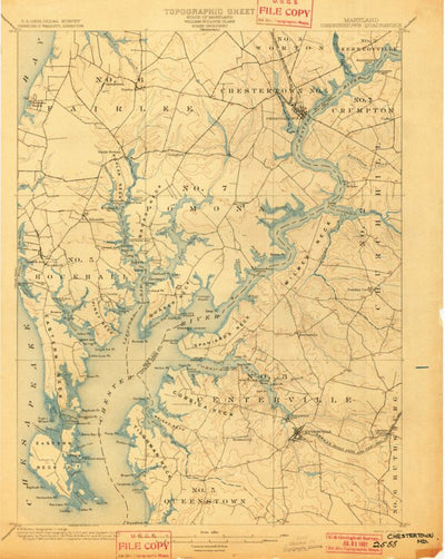 United States Geological Survey Chestertown, MD (1901, 62500-Scale) digital map