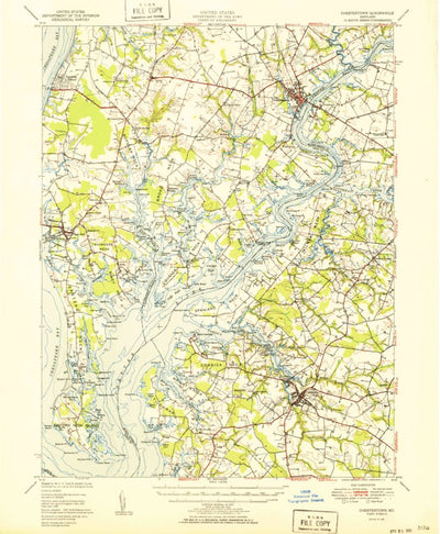 United States Geological Survey Chestertown, MD (1951, 62500-Scale) digital map