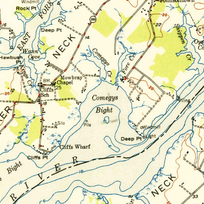 United States Geological Survey Chestertown, MD (1951, 62500-Scale) digital map