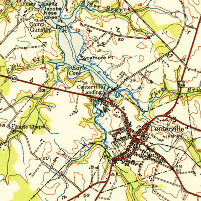United States Geological Survey Chestertown, MD (1951, 62500-Scale) digital map