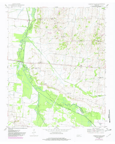 United States Geological Survey Chestnut Bluff, TN (1952, 24000-Scale) digital map