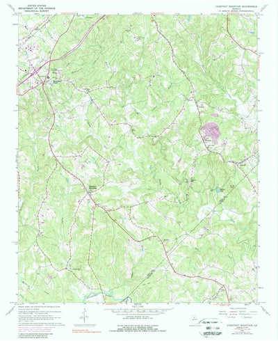 United States Geological Survey Chestnut Mountain, GA (1964, 24000-Scale) digital map