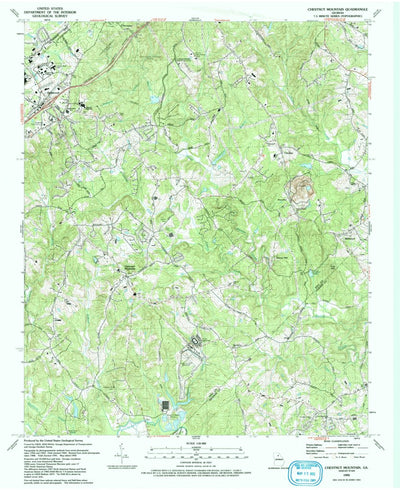 United States Geological Survey Chestnut Mountain, GA (1992, 24000-Scale) digital map