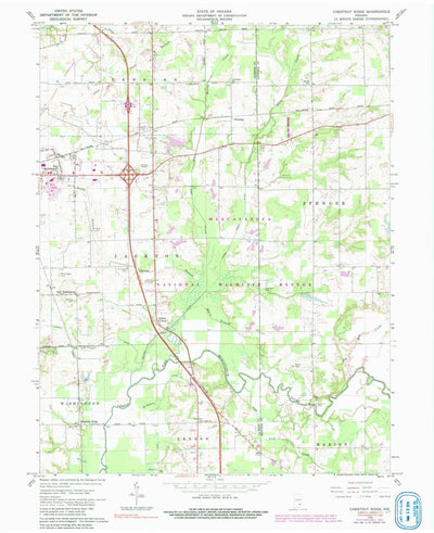 United States Geological Survey Chestnut Ridge, IN (1959, 24000-Scale) digital map