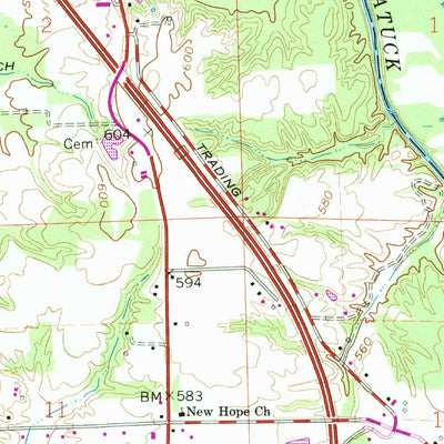 United States Geological Survey Chestnut Ridge, IN (1959, 24000-Scale) digital map